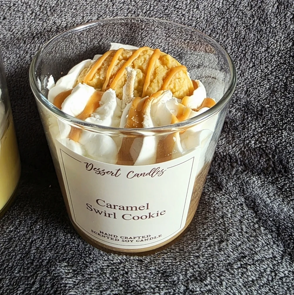 NWT harvest Thanksgiving Dessert Candles Pumpkin patch & Caramel Swirl Cookie